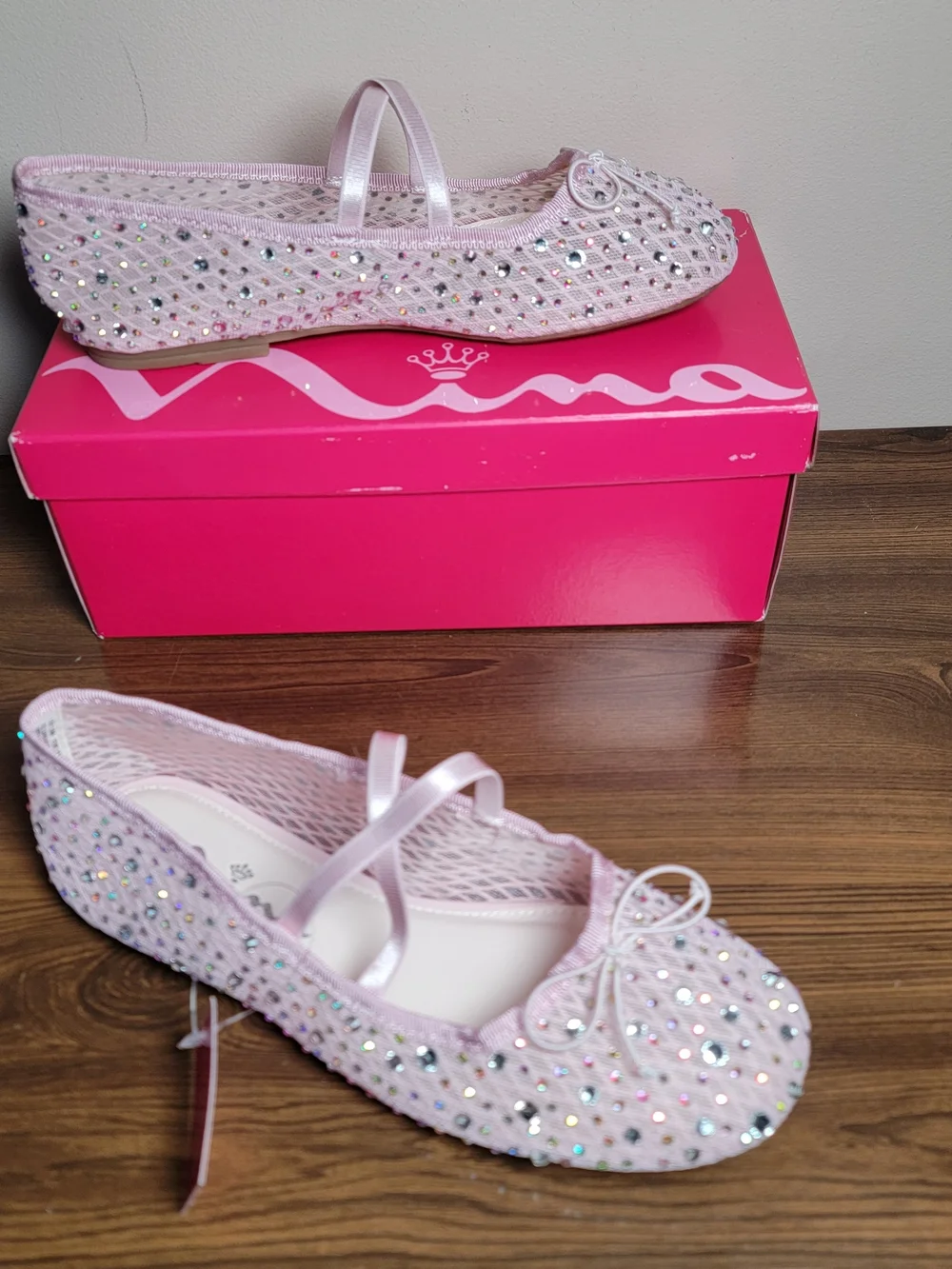 Nina Girls' Hadley Pink Sequin Ballet Flats - Size 3J